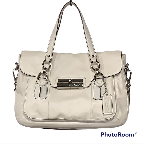 Coach Kristen Satchel Bag Off White Bone - Picture 15 of 15
